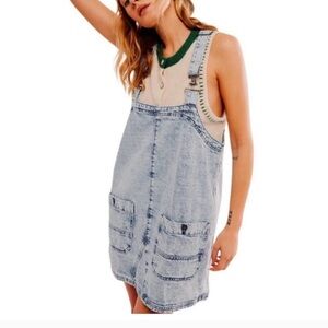 We the Free Overall Smock Mini Denim Dress (M) (Indigo)